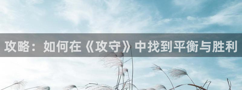 omofun66：攻略：如何在《攻守》中找到平衡与胜利